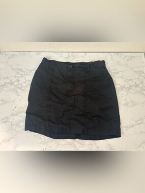 Lee Riders Womens Khaki Midrise Skirt Sz 12 Cotton Blend Mini Skirt Dark Blue